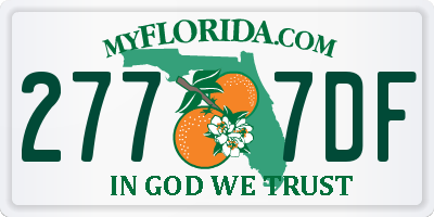 FL license plate 2777DF