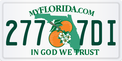 FL license plate 2777DI