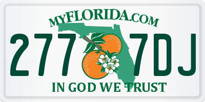 FL license plate 2777DJ