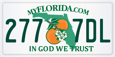 FL license plate 2777DL
