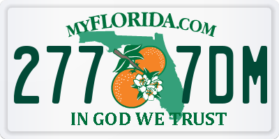 FL license plate 2777DM