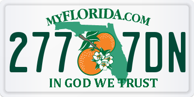 FL license plate 2777DN