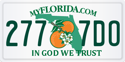 FL license plate 2777DO