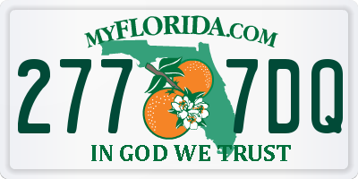 FL license plate 2777DQ