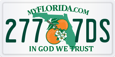 FL license plate 2777DS