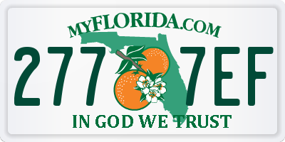 FL license plate 2777EF