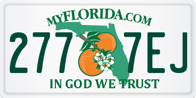 FL license plate 2777EJ
