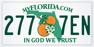 FL license plate 2777EN