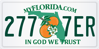 FL license plate 2777ER