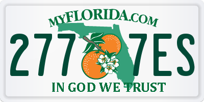FL license plate 2777ES
