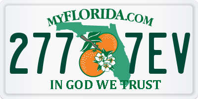 FL license plate 2777EV