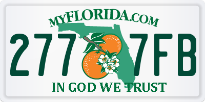 FL license plate 2777FB