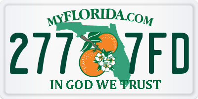 FL license plate 2777FD