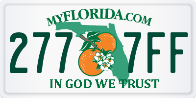 FL license plate 2777FF