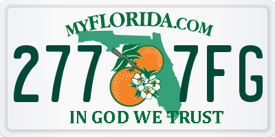 FL license plate 2777FG