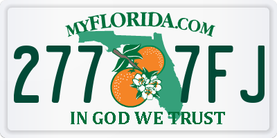 FL license plate 2777FJ