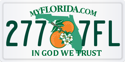 FL license plate 2777FL