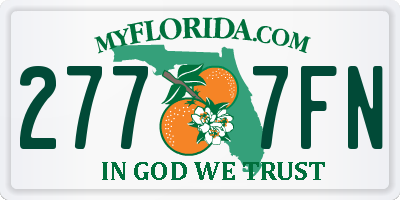 FL license plate 2777FN