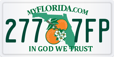 FL license plate 2777FP