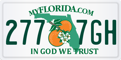 FL license plate 2777GH