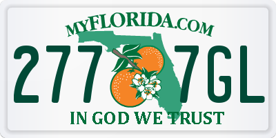 FL license plate 2777GL