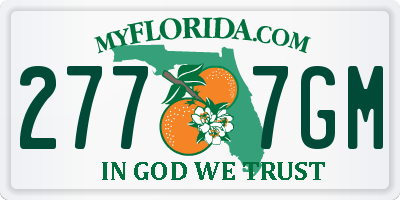 FL license plate 2777GM
