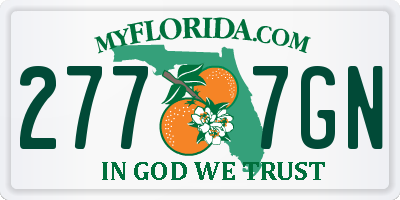 FL license plate 2777GN