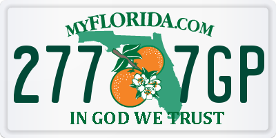 FL license plate 2777GP