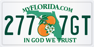 FL license plate 2777GT