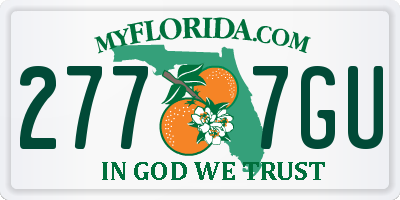 FL license plate 2777GU