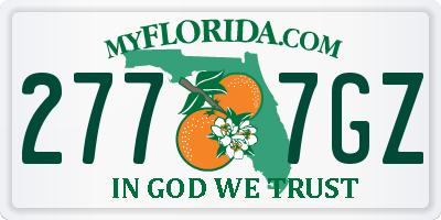 FL license plate 2777GZ