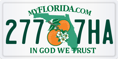 FL license plate 2777HA