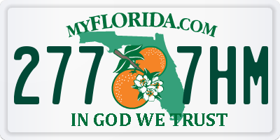 FL license plate 2777HM