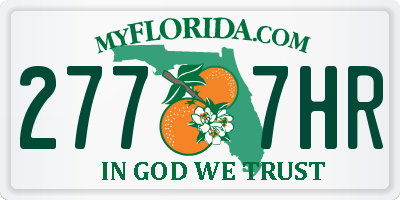 FL license plate 2777HR