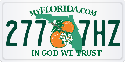 FL license plate 2777HZ
