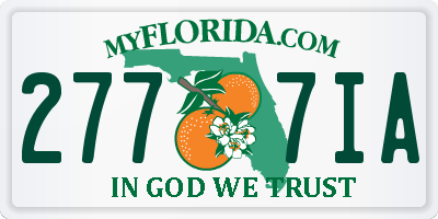 FL license plate 2777IA