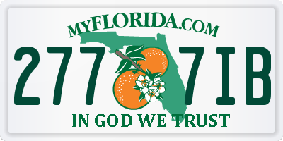 FL license plate 2777IB