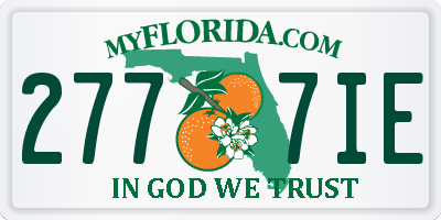 FL license plate 2777IE