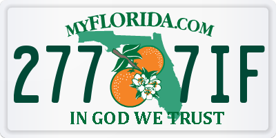 FL license plate 2777IF