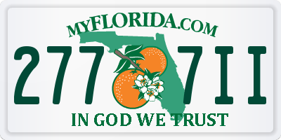 FL license plate 2777II