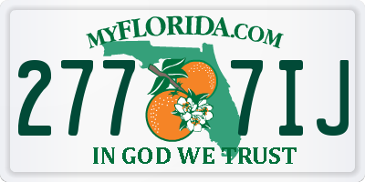 FL license plate 2777IJ
