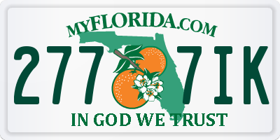 FL license plate 2777IK