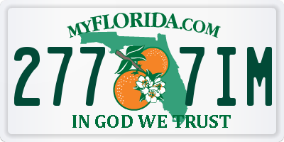 FL license plate 2777IM