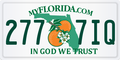 FL license plate 2777IQ