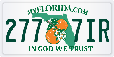 FL license plate 2777IR