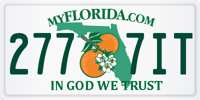 FL license plate 2777IT