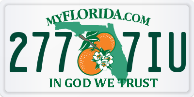 FL license plate 2777IU