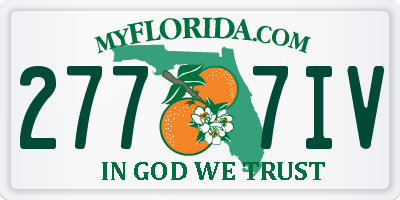 FL license plate 2777IV