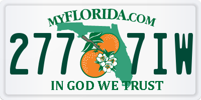 FL license plate 2777IW