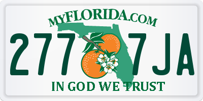FL license plate 2777JA